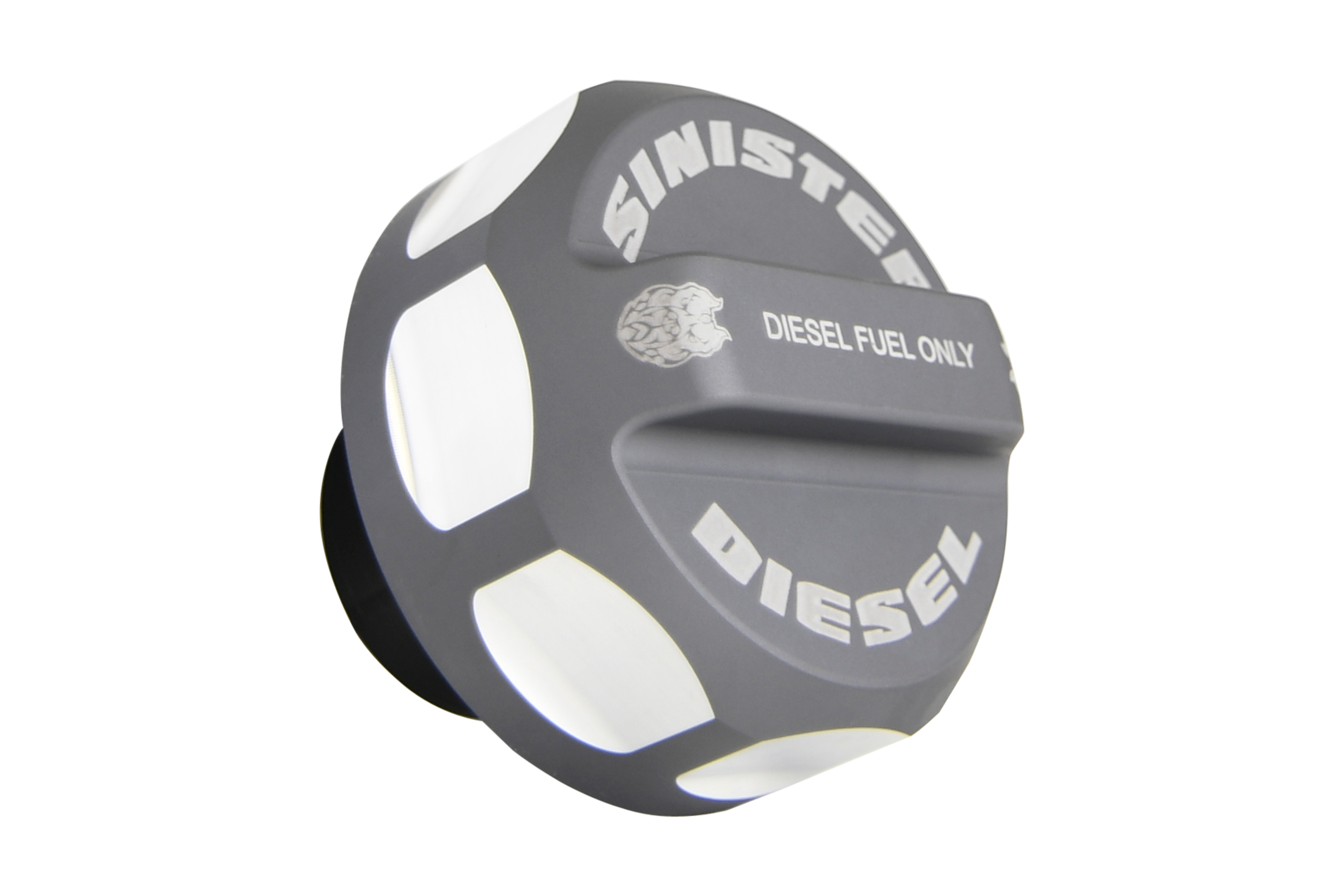Sinister Diesel Fuel Cap for 20082020 Ford Powerstroke (Gray)