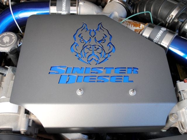 Image 2: Sinister Diesel Engine Cover for 1999.5-2003 Ford Powerstroke 7.3L