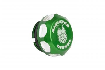 Sinister Diesel Billet Fuel Plug / Cap for 2013+ Dodge / Ram 6.7 Cummins (Green)