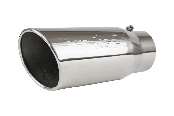 Image 7: Sinister Diesel Polished 304 Stainless Steel Exhaust Tip (4" to 5")