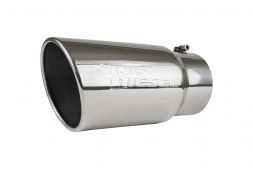 thumbnail image 2 of LCGP 4" Inlet 7" Outlet 18" Long Stainless Steel Exhaust Tip – Polished Rolled Edge 2 of 6