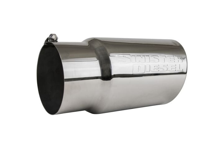 Image 7: Sinister Diesel Polished 304 Stainless Steel Exhaust Tip (5" to 6")