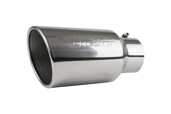 Image 4: Sinister Diesel Polished 304 Stainless Steel Exhaust Tip (4" to 6")