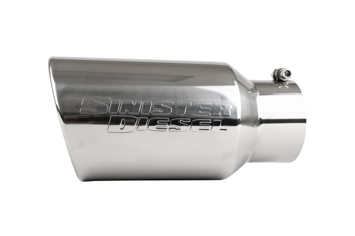 Image 5: Sinister Diesel Polished 304 Stainless Steel Exhaust Tip (4" to 6")