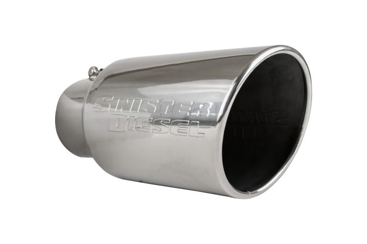 Image 6: Sinister Diesel Polished 304 Stainless Steel Exhaust Tip (4" to 6")