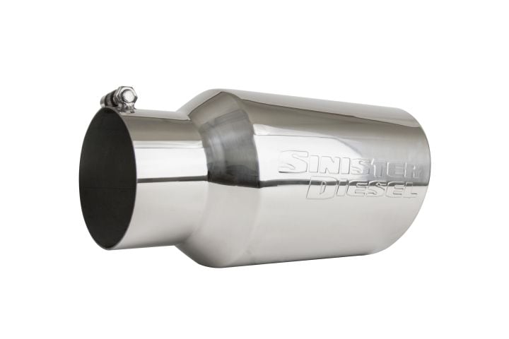 Image 7: Sinister Diesel Polished 304 Stainless Steel Exhaust Tip (4" to 6")