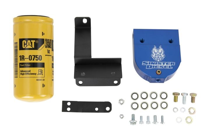 Image 1: Sinister Diesel CAT Fuel Filter Adapter for 2004.5-2007 Dodge Cummins 5.9L
