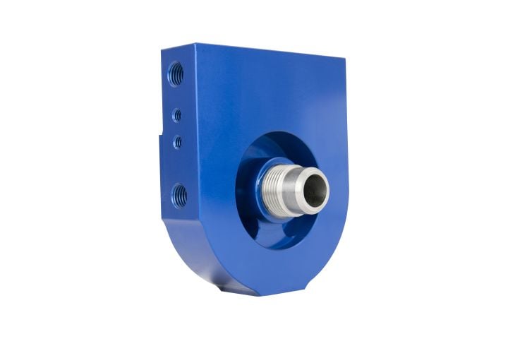 Image 8: Sinister Diesel CAT Fuel Filter Adapter for 2004.5-2007 Dodge Cummins 5.9L