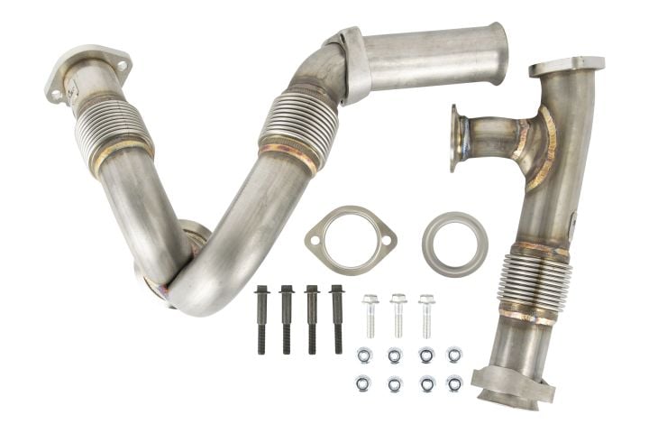 Image 1: Sinister Diesel (50 State) Y-Pipes for 2003-2004 Ford 6.0L Powerstroke