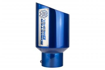 Sinister Diesel Dual Wall Exhaust Tip W/ Angle Cut 5" to 7" Blue