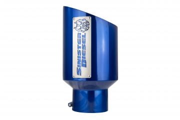 Sinister Diesel Dual Wall Exhaust Tip W/ Angle Cut 5" to 8" Blue