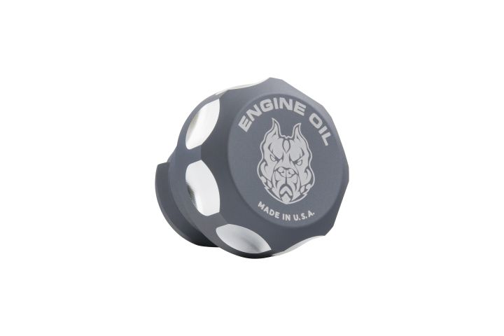 Image 2: Sinister Diesel Oil Fill Cap for 2011-2023 Ford Powerstroke 6.7L (Gray)