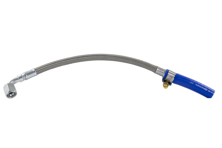 Image 6: Sinister Diesel Turbo Coolant Feed Line for 2011-2014 Ford Powerstroke 6.7L