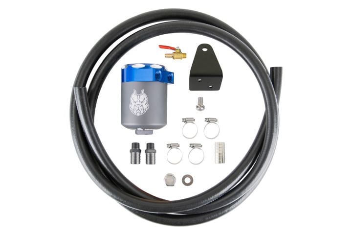Image 2: Sinister Diesel Billet Catch Can for 2008-2010 Ford Powerstroke F250/F350 6.4
