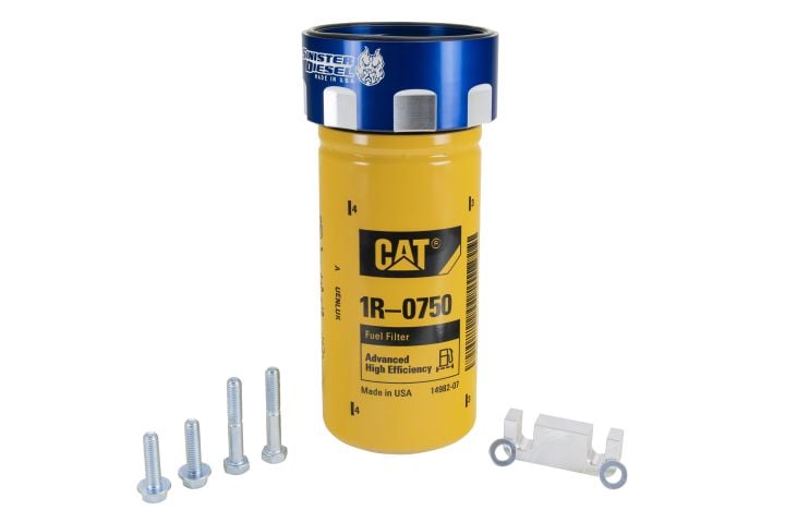 Image 8: Sinister Diesel CAT Fuel Filter Adapter for 2001-2016 GM Duramax 6.6L