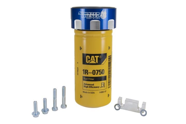 Image 1: Sinister Diesel CAT Fuel Filter Adapter for 2001-2016 GM Duramax 6.6L