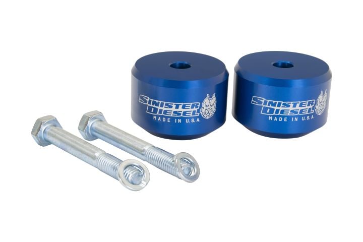 Image 1: Sinister Diesel Leveling Kit for 2005-2016 Ford Powerstroke - Blue (4wd Only)