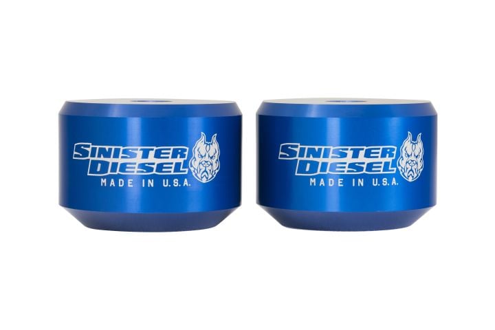 Image 3: Sinister Diesel Leveling Kit for 2005-2016 Ford Powerstroke - Blue (4wd Only)