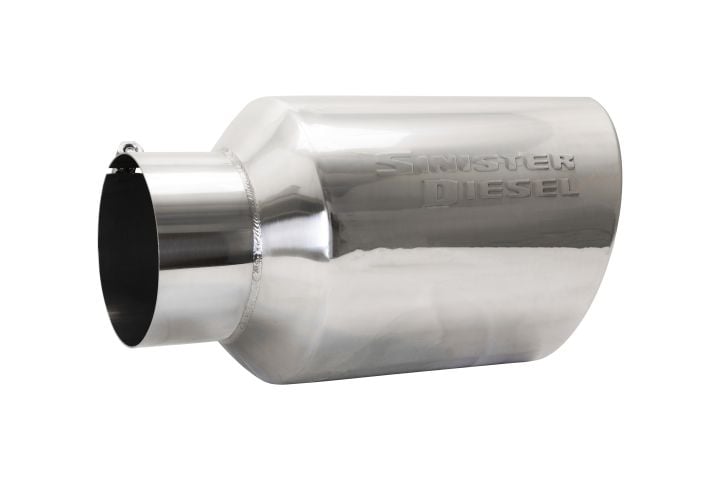 Image 1: Sinister Diesel Polished 304 Stainless Steel Exhaust Tip (5" to 8")