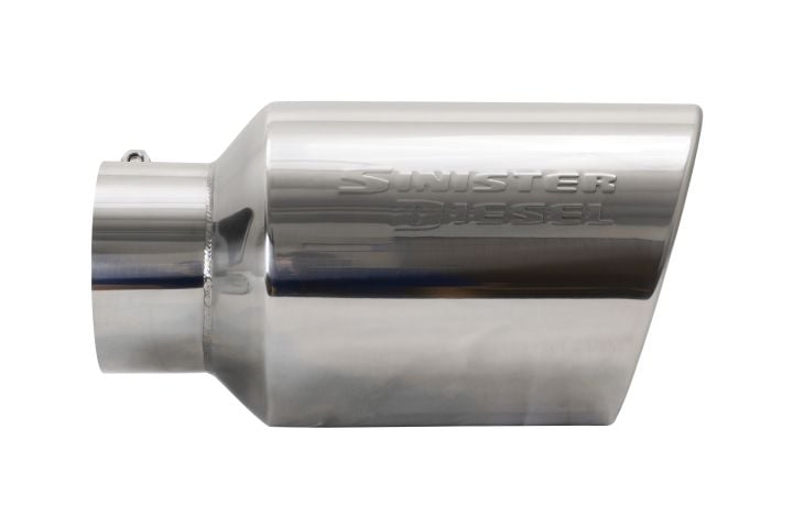 Image 4: Sinister Diesel Polished 304 Stainless Steel Exhaust Tip (5" to 8")