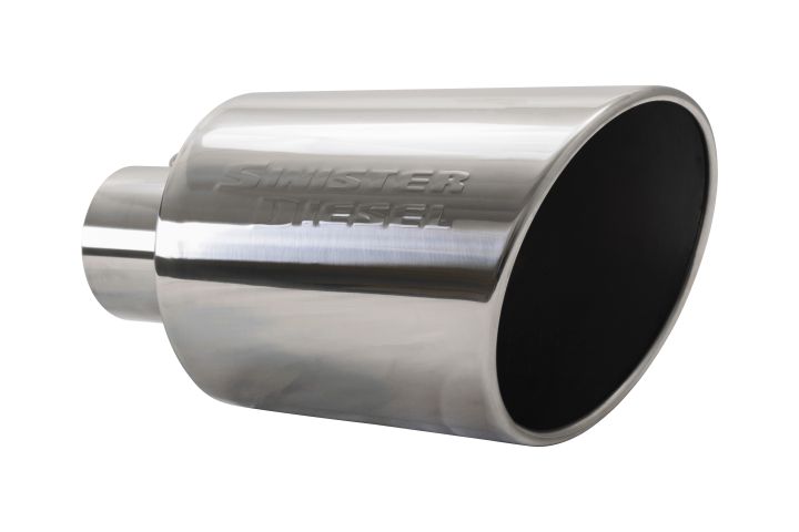 Image 4: Sinister Diesel Polished 304 Stainless Steel Exhaust Tip (4" to 8")
