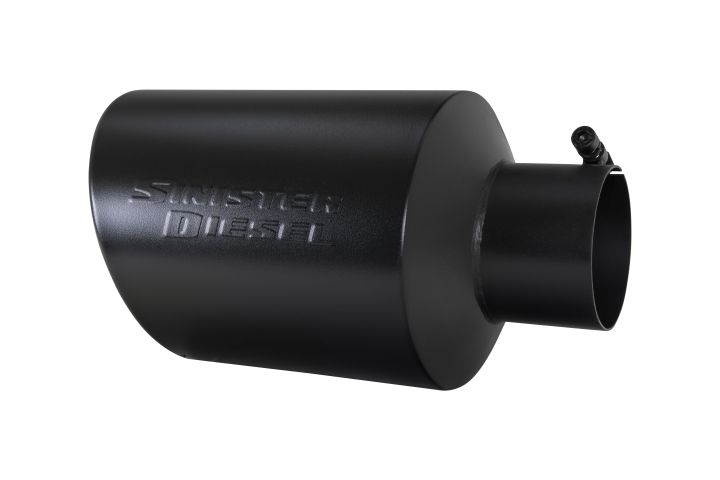Image 5: Sinister Diesel Black Ceramic Coated Stainless Steel Exhaust Tip (4" to 8")