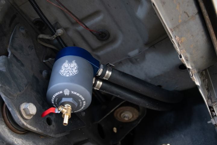 Image 7: Sinister Diesel Billet Catch Can for 2008-2010 Ford Powerstroke F250/F350 6.4
