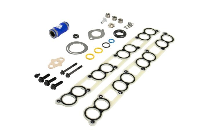 Image 5: Sinister Diesel Complete Solution® Kit for 2004-2007 6.0L Powerstroke w/18mm Head Gaskets (Blue)