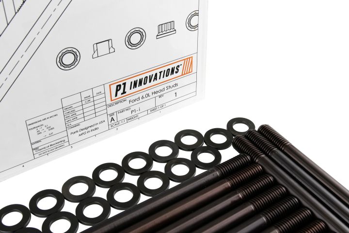 Image 7: P1 Innovations Head Stud Kit for 2003-2007 Ford Powerstroke 6.0L