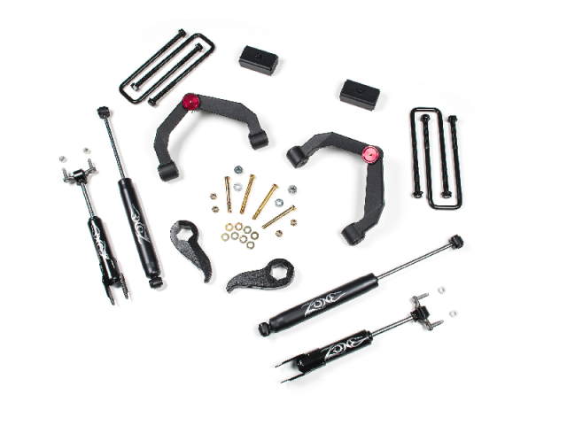 Image 4: Zone Offroad 3" Adventure Series UCA Lift System W/ Top Mounted Overload Springs For GM DURAMAX 2011
