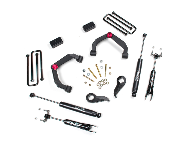 Image 6: Zone Offroad 3" Adventure Series UCA Lift System W/ Top Mounted Overload Springs For GM DURAMAX 2011