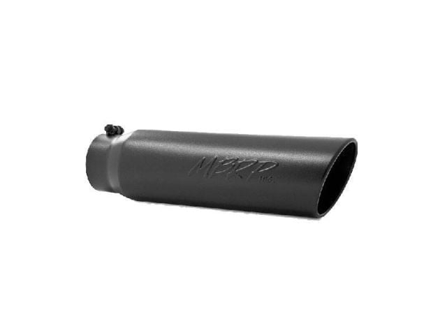 Image 1: MBRP 4" x 5" Rolled Angle Tip (Black) (18")