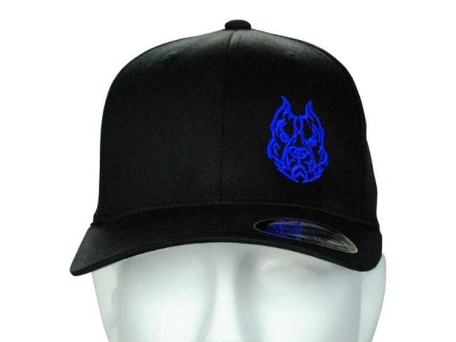Image 1: Sinister Diesel FlexFit Pitbull Hat (Black/Blue)