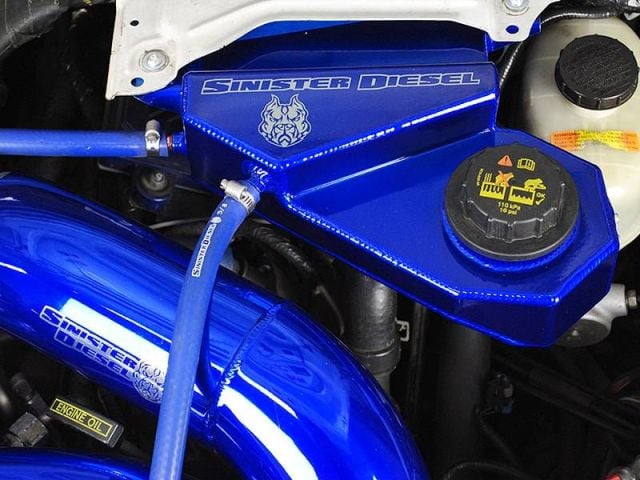 Image 2: Sinister Diesel Coolant Reservoir (Degas) for 2003-2007 Ford Powerstroke 6.0L