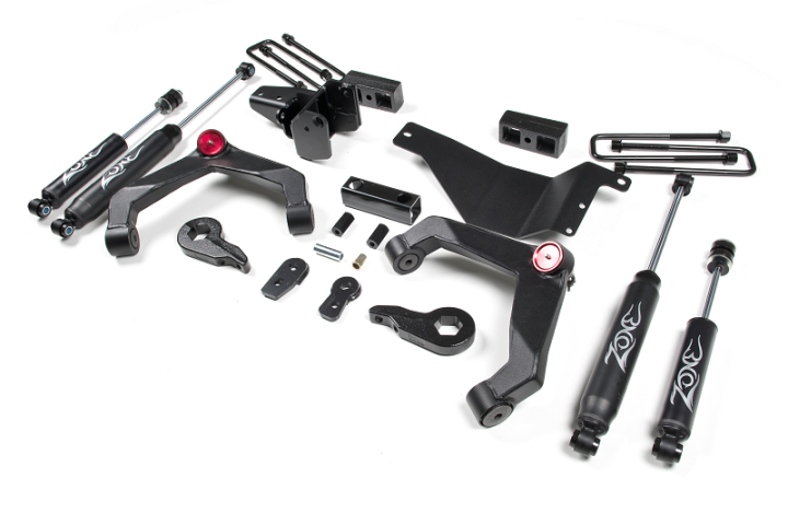 Image 4: Zone Offroad 3" Adventure Series UCA Lift System 01-10 Chevy/GMC 2500/3500 Pickup & SUV 4WD