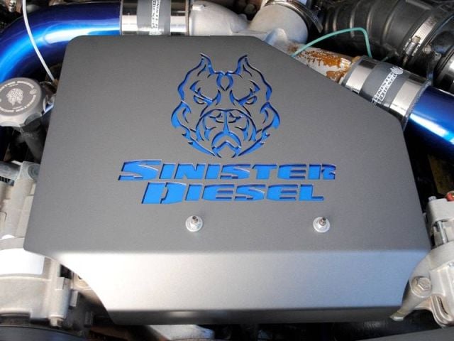 Image 5: Sinister Diesel Engine Cover for 1999.5-2003 Ford Powerstroke 7.3L