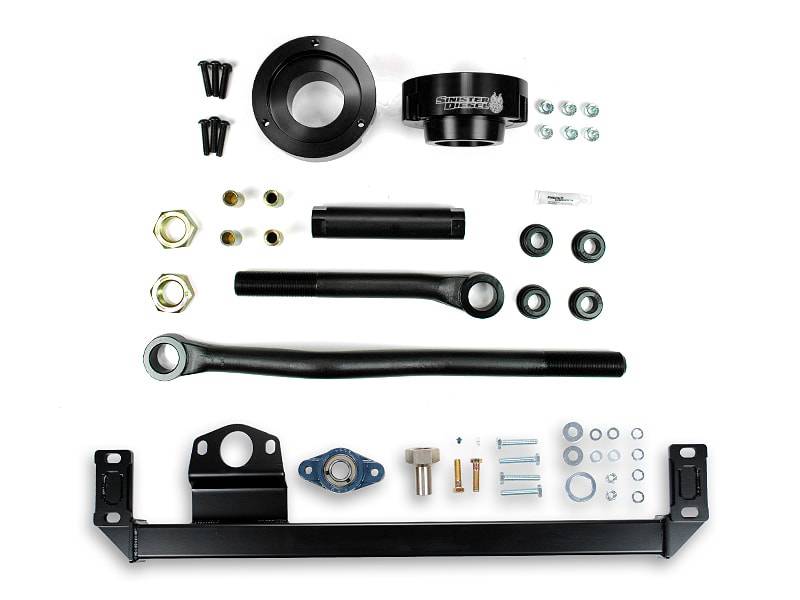 Adjustable Track Bar, Steering Box Support, and Leveling Kit for Dodge ...