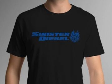 Sinister Diesel T-Shirt (Black T-shirt W/ Blue Logo)