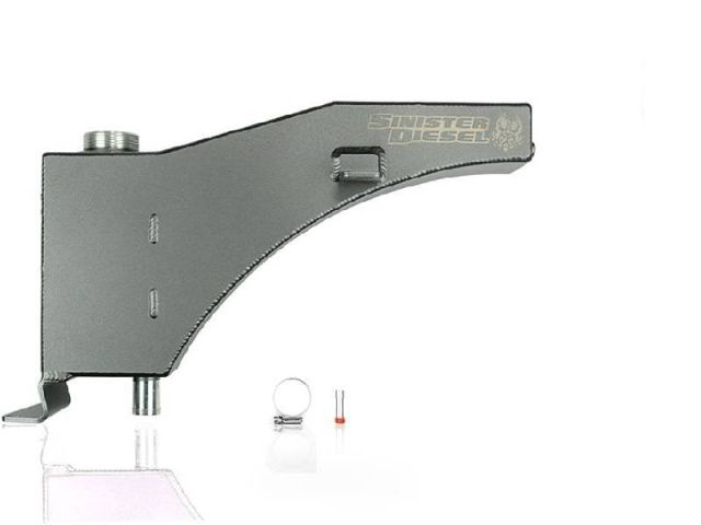 Image 1: Sinister Diesel Coolant Reservoir (Degas) for 1999.5-2003 Ford Powerstroke 7.3L (Gray)