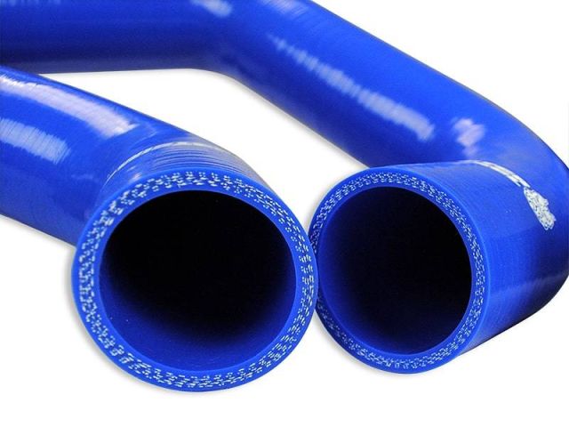 Image 2: Sinister Diesel Radiator Hose Kit for 2005-2007 Ford Powerstroke 6.0L - 2WD Only (Blue)