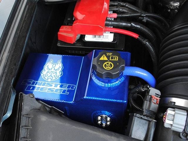 Image 3: Sinister Diesel Coolant Reservoir (Degas) for 2013-2015 GM Duramax 6.6L LML