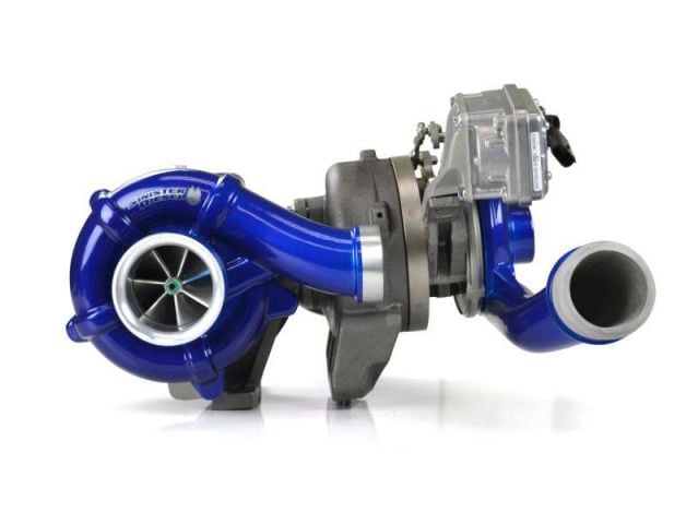 Image 2: Sinister Diesel PITBULL SERIES® Compound Turbochargers for 2008-2010 Ford Powerstroke 6.4L