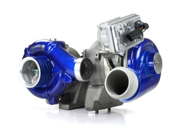 Image 3: Sinister Diesel PITBULL SERIES® Compound Turbochargers for 2008-2010 Ford Powerstroke 6.4L