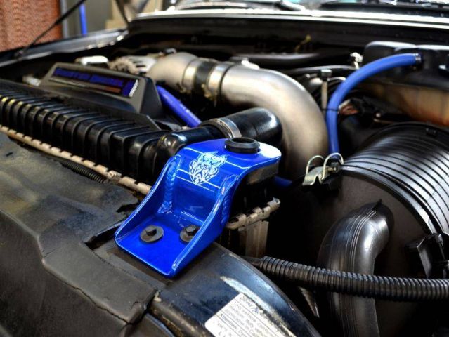 Image 3: Sinister Diesel Radiator Support Brackets for 2003-2007 Ford Powerstroke 6.0L