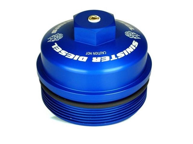Image 2: Sinister Diesel Oil Filter Cap for 2003-2010 Ford Powerstroke 6.0L/6.4L