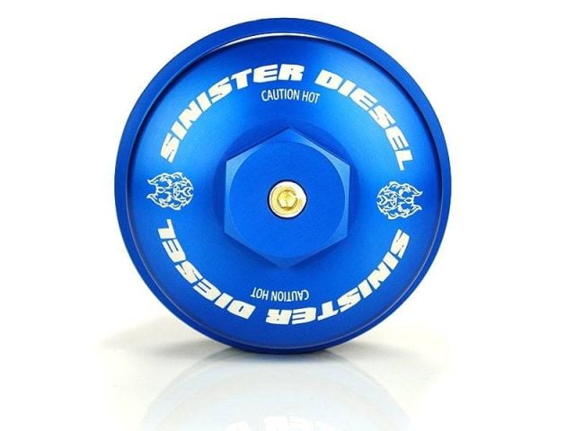 Image 1: Sinister Diesel Oil Filter Cap for 2003-2010 Ford Powerstroke 6.0L/6.4L