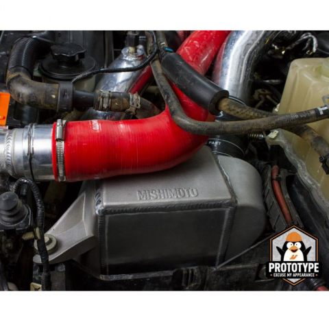 Image 3: Mishimoto Air-to-Water Performance Intercooler for 2011-2016 Ford Powerstroke 6.7L - Black