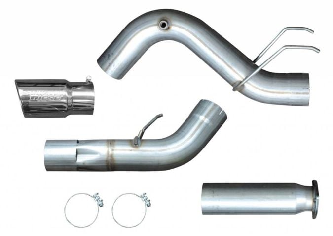 Image 2: Sinister Diesel 5" DPF-Back Exhaust for 2017-2023 Ford F250/350/450 6.7L