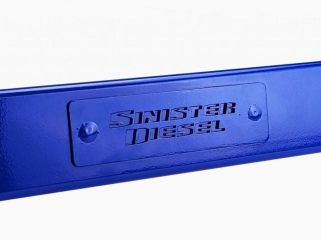 Image 3: Sinister Diesel Steering Box Support for 2013-2024 Dodge Cummins 6.7L (Blue)