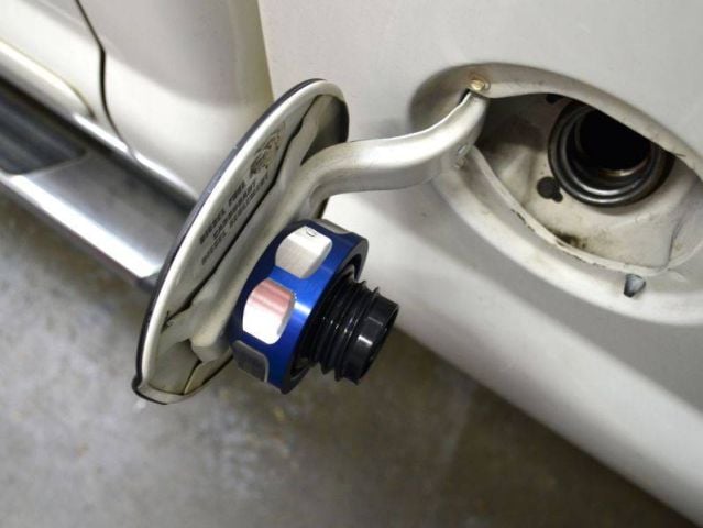 Image 6: Sinister Diesel Fuel Cap for 1999-2007 & 2020-2023 Ford 7.3L, 6.0L, 6.7L Powerstroke